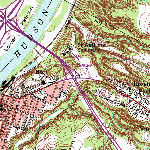 Topographic Map of Interchange Seven, NY