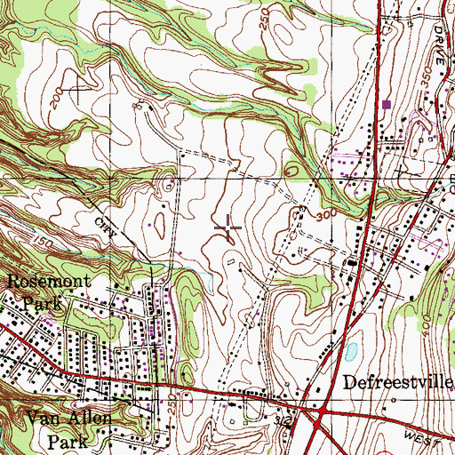 Topographic Map of Interchange Nine, NY