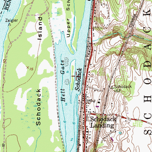 Topographic Map of Little Shodack Island, NY
