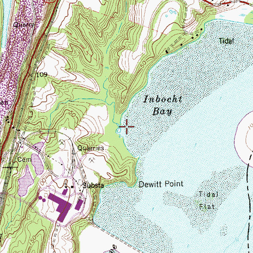 Topographic Map of Post Creek, NY