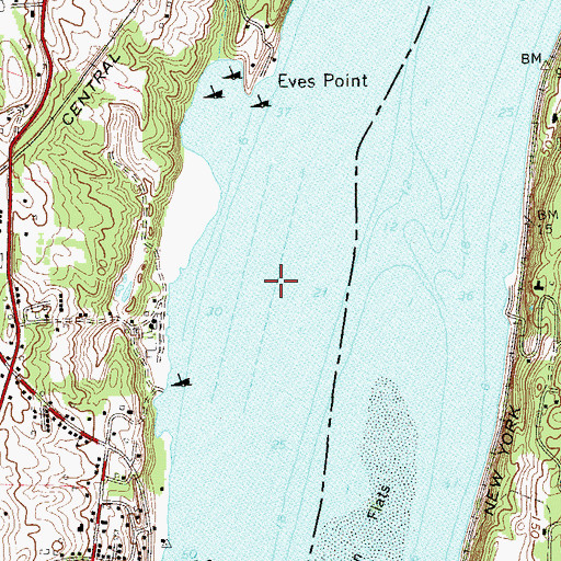Topographic Map of Malden on Hudson Reach, NY