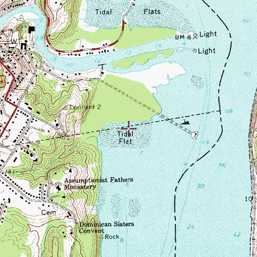 Topographic Map of Tidal Flat, NY