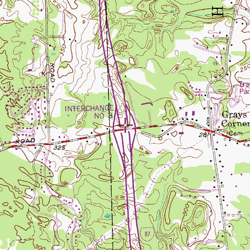 Topographic Map of Interchange Number Eight, NY
