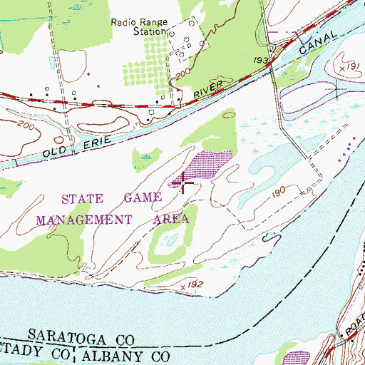 Topographic Map of New York State Game Management Area, NY