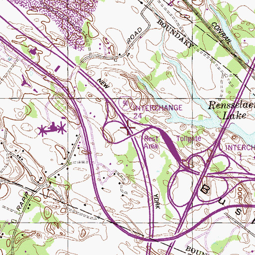 Topographic Map of Interchange 24, NY