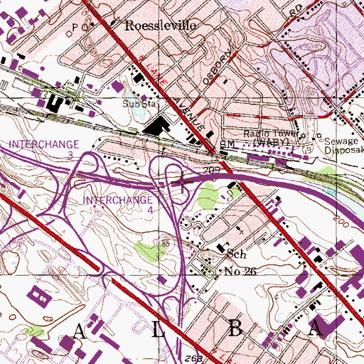 Topographic Map of Interchange Four, NY