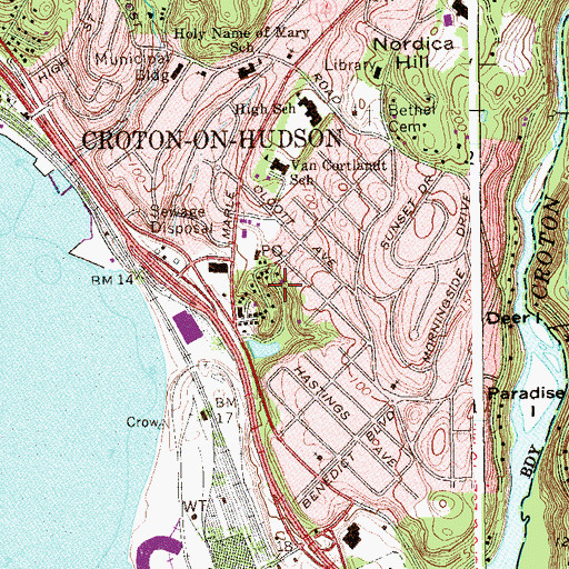 Topographic Map of Harmon, NY