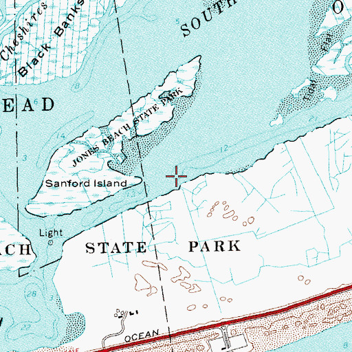 Topographic Map of NEW York State Boat Channel, NY