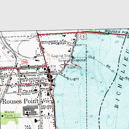 Topographic Map of Sportsmans Pier, NY