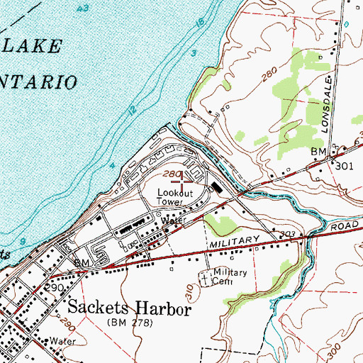 Topographic Map of Madison Park, NY