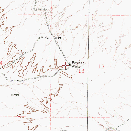 Topographic Map of Poyner Water, AZ