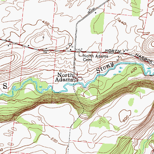 Topographic Map of North Adams, NY