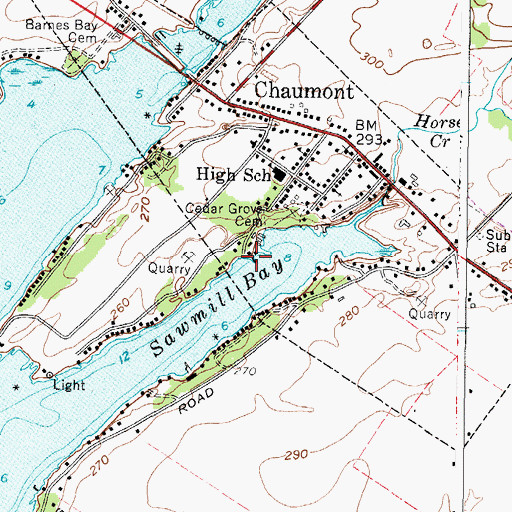 Topographic Map of Cresent Yacht Club, NY