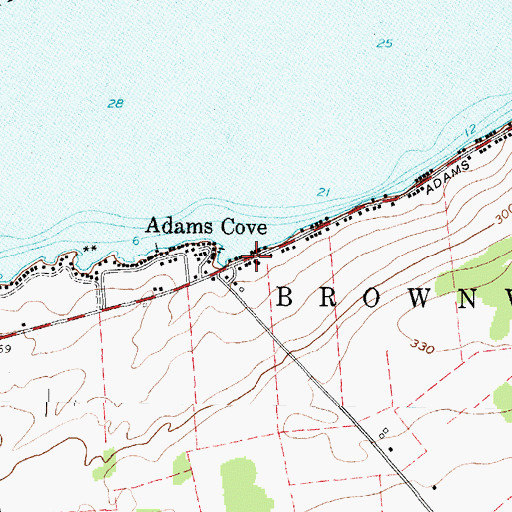 Topographic Map of Stumble Inn Marina, NY
