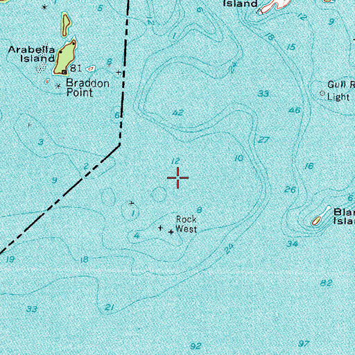 Topographic Map of Blanket Shoals, NY