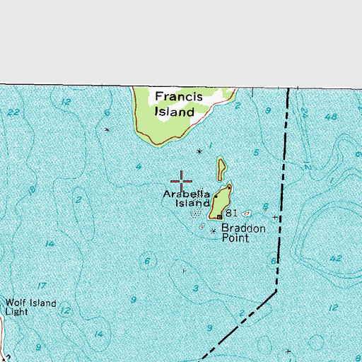 Topographic Map of Millen Bay Marina, NY
