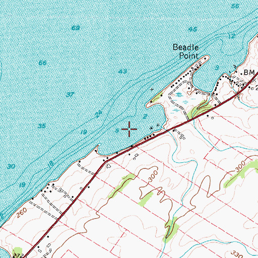 Topographic Map of Dodge Bay, NY