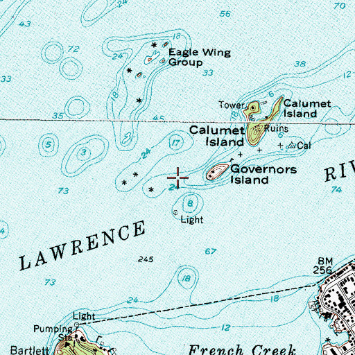 Topographic Map of Calumet Shoal, NY