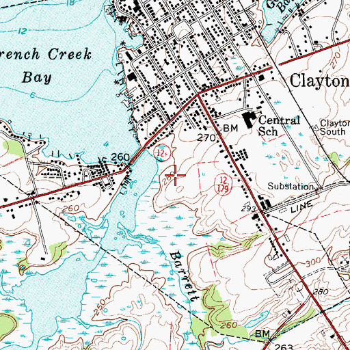 Topographic Map of French Creek Marina, NY