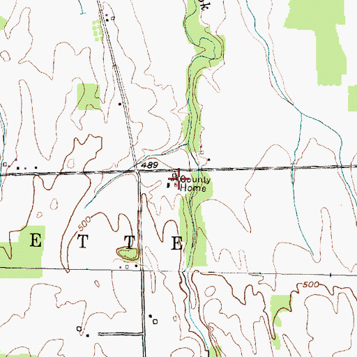 Topographic Map of Seneca County Home, NY