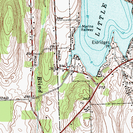Topographic Map of Harbor View Marina, NY