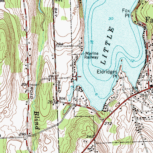 Topographic Map of Chinook Harbor Marina, NY