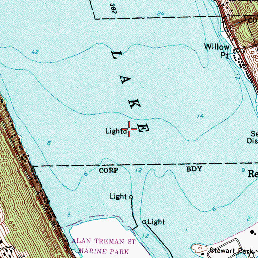 Topographic Map of Front Light, NY