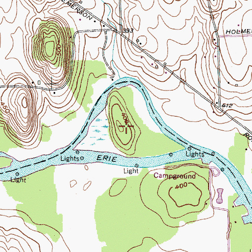 Topographic Map of Hickory Island, NY