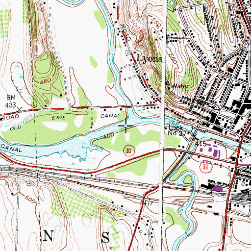 Topographic Map of Miller Marine, NY