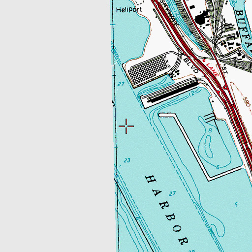 Topographic Map of Buffalo Outer Harbor, NY