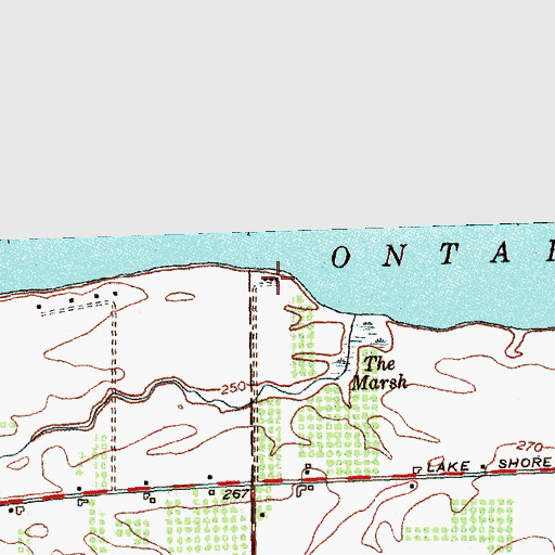 Topographic Map of Green Harbor Marina, NY