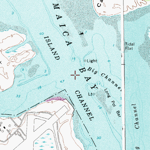 Topographic Map of Island Channel, NY