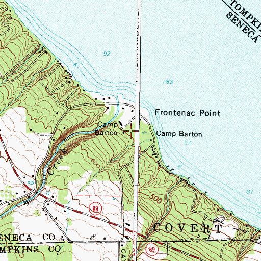Topographic Map of Camp Barton, NY
