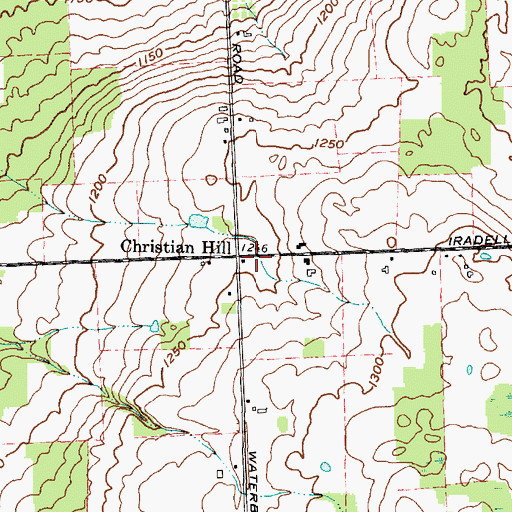 Topographic Map of Christian Hill, NY