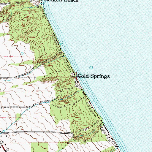 Topographic Map of Cold Springs, NY