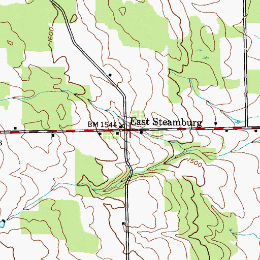 Topographic Map of East Steamburg, NY