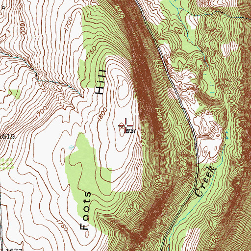 Topographic Map of Foots Hill, NY