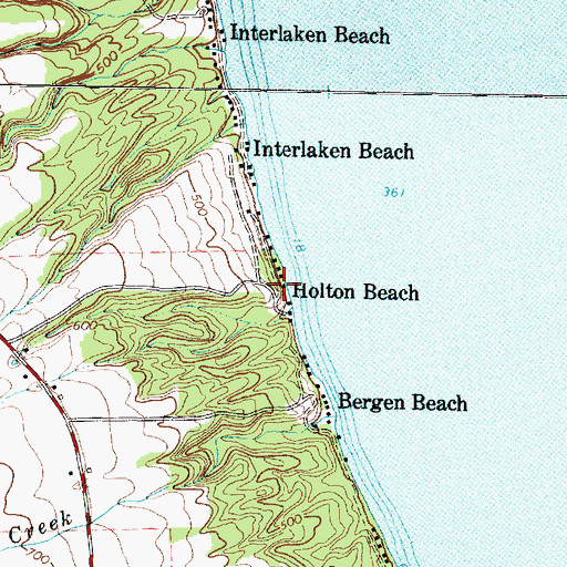 Topographic Map of Holton Beach, NY