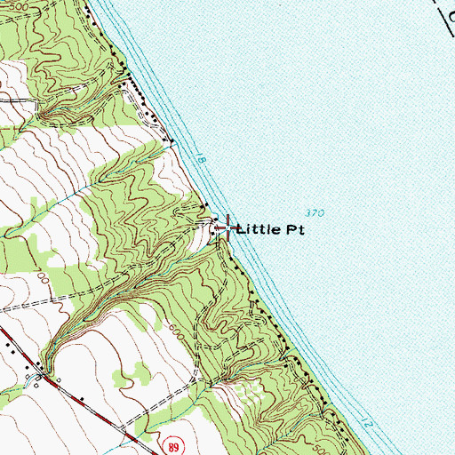 Topographic Map of Little Point, NY