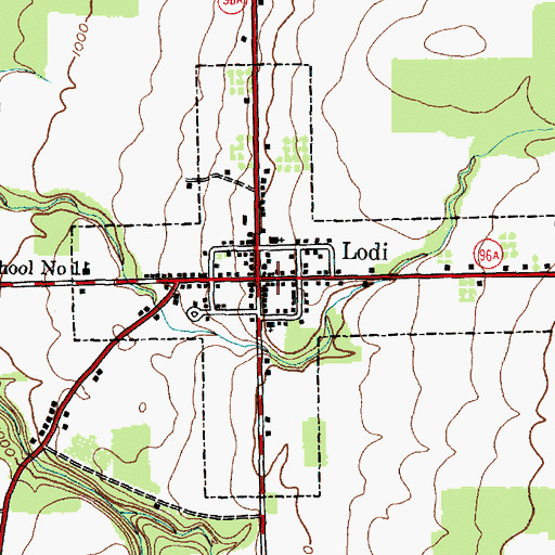 Topographic Map of Lodi, NY