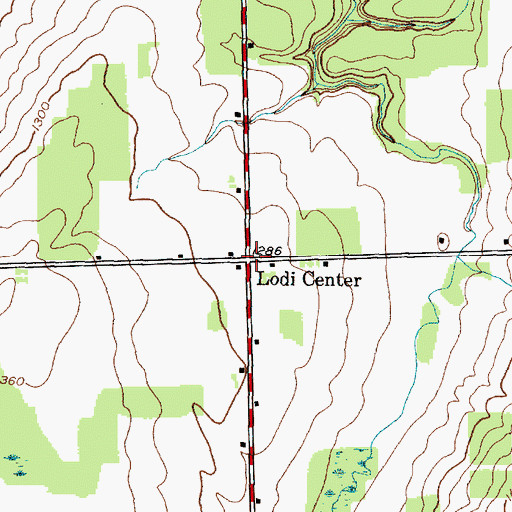 Topographic Map of Lodi Center, NY