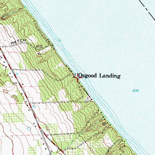 Topographic Map of Osgood Landing, NY