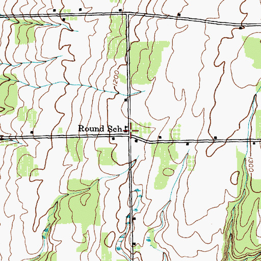 Topographic Map of Round School (historical), NY