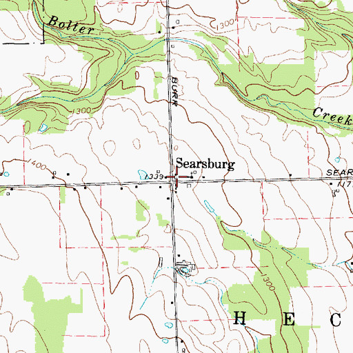 Topographic Map of Searsburg, NY