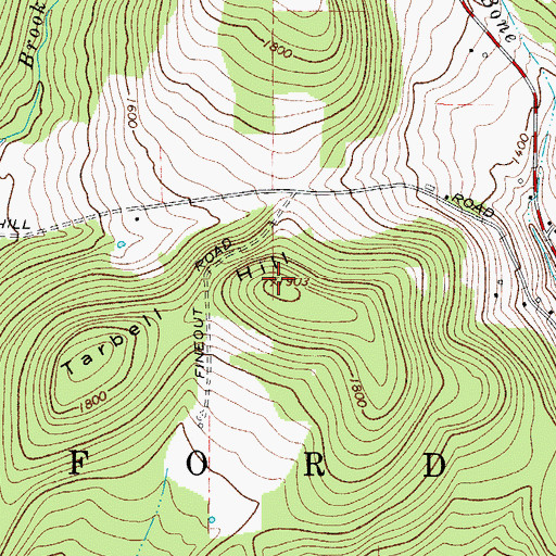 Topographic Map of Tarbell Hill, NY