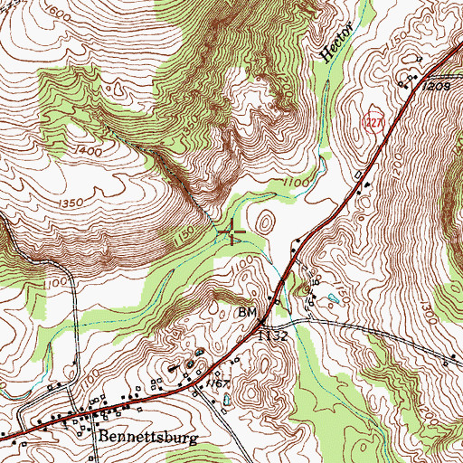 Topographic Map of Texas Hollow, NY