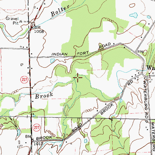 Topographic Map of Spring Brook, NY