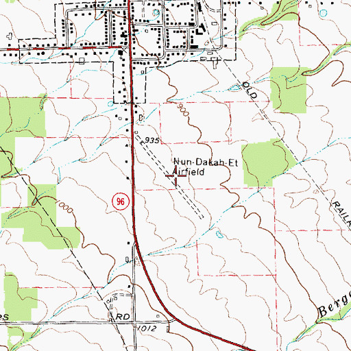 Topographic Map of Nun-Dakeh-Et Airfield (historical), NY