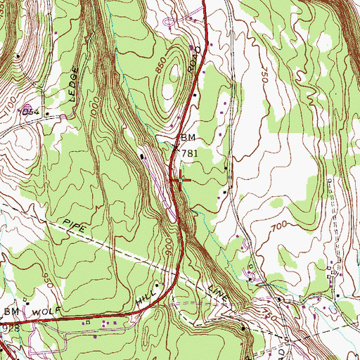 Topographic Map of Albany County, NY