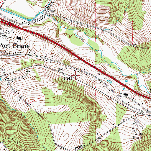 Topographic Map of Broome County, NY
